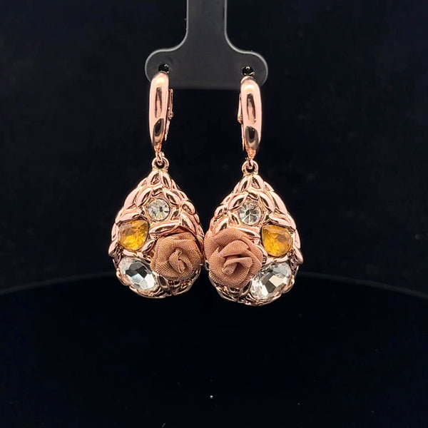 Elegant Floral Drop Earrings