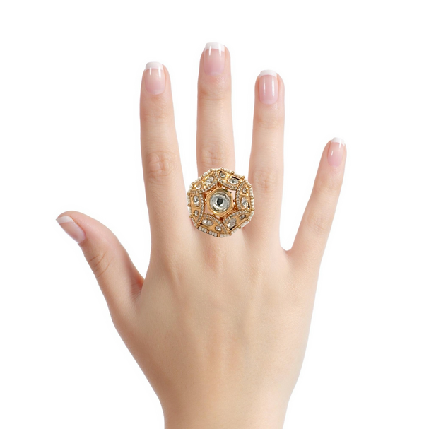 Elegant Gold and Silver Ring