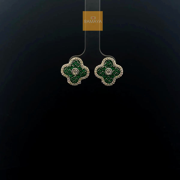 Elegant Green Gemstone Earrings
