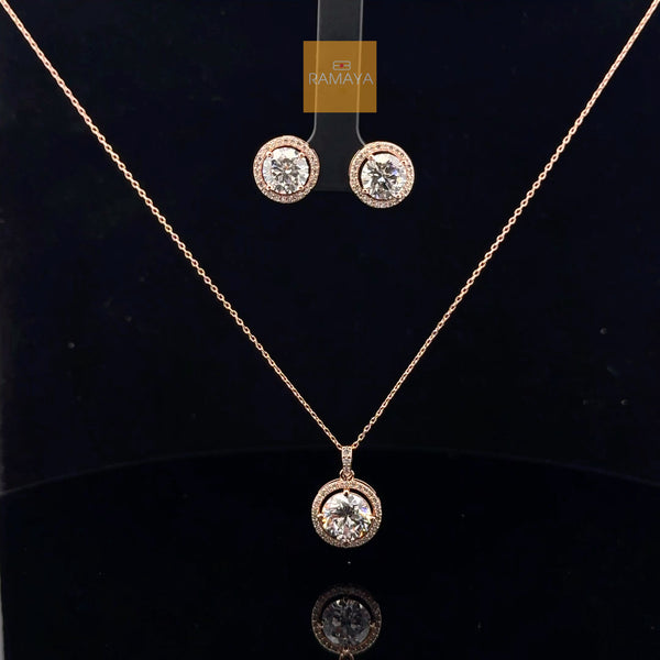 Elegant Rose Gold Jewelry Set