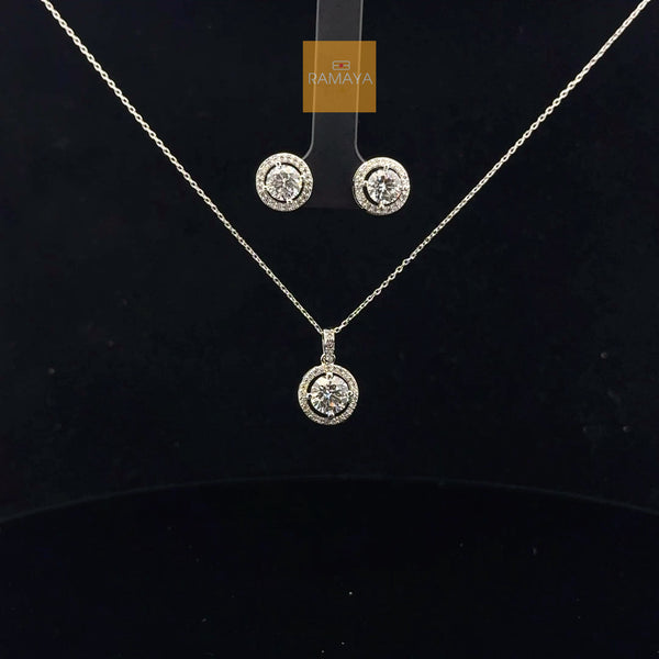 Elegant Silver Necklace and Earrings Set