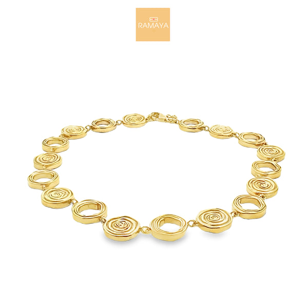 Elegant Gold Spiral Necklace