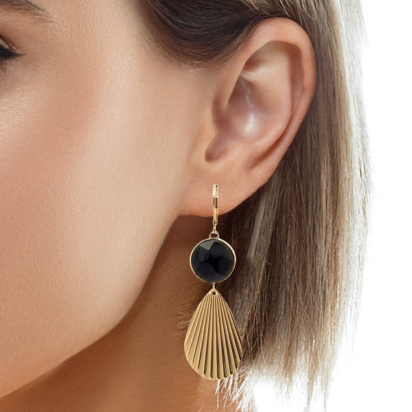 Elegant Black and Gold Earrings