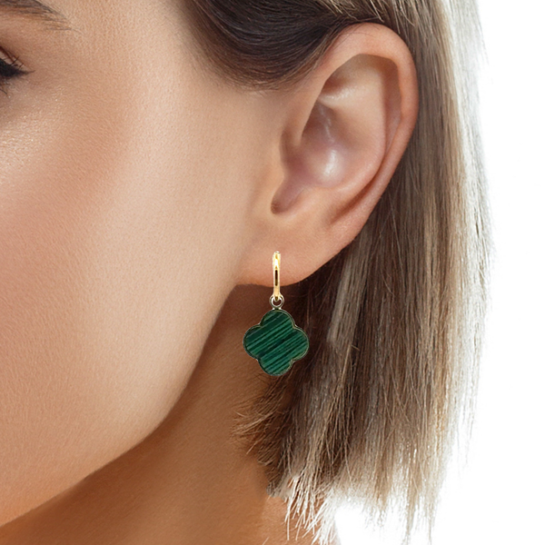 Elegant Green Malachite Earrings