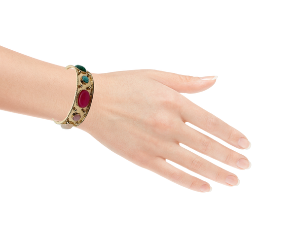 Elegant Gold and Gemstone Bracelet