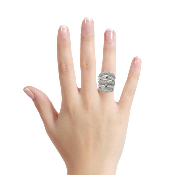 Elegant Silver Stacked Ring