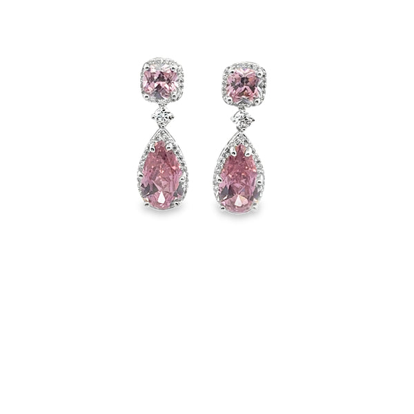 Elegant Pink Drop Earrings