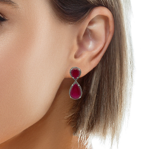 Elegant Ruby Drop Earrings