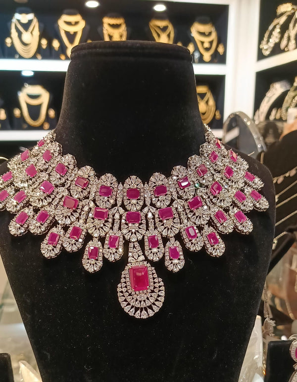 Ruby statement necklace