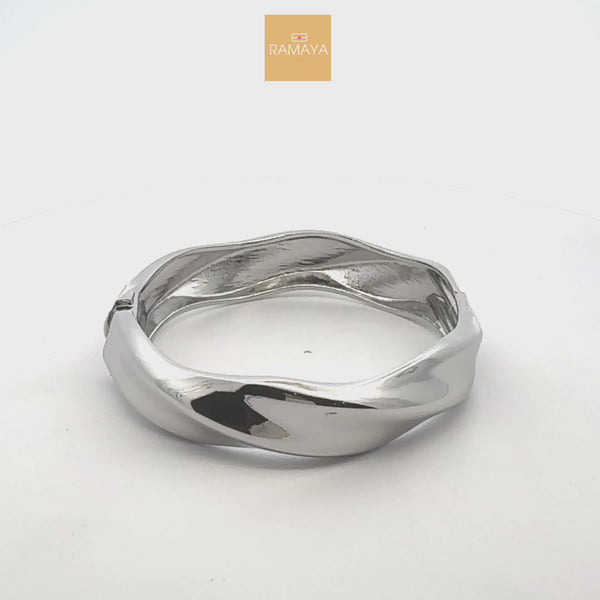 Elegant Twisted Silver Bracelet