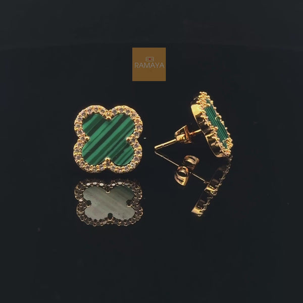 Elegant Green Malachite Earrings