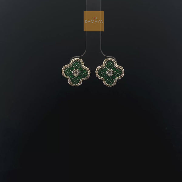 Elegant Green Gemstone Earrings