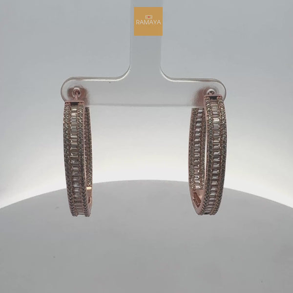 Elegant Rose Gold Hoop Earrings