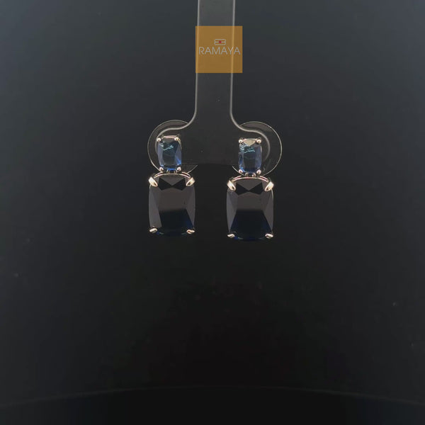 Elegant Blue Earrings Display