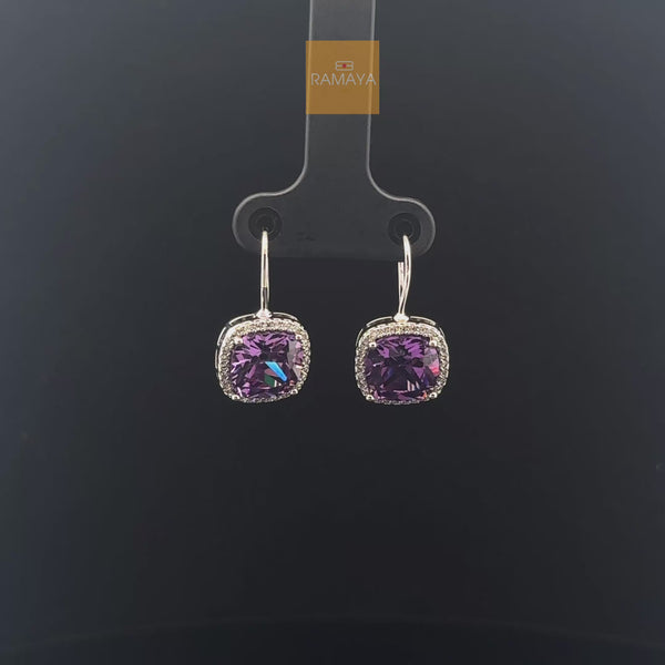 Elegant Purple Earrings