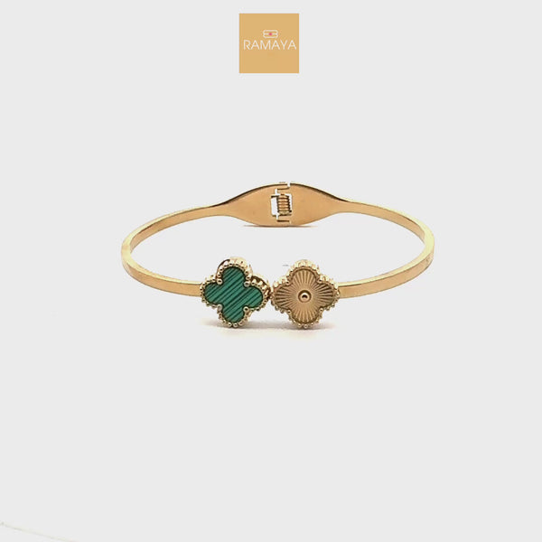 Elegant Gold and Green Bracelet