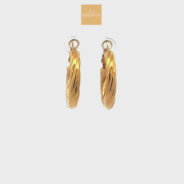 Elegant Twisted Gold Earrings
