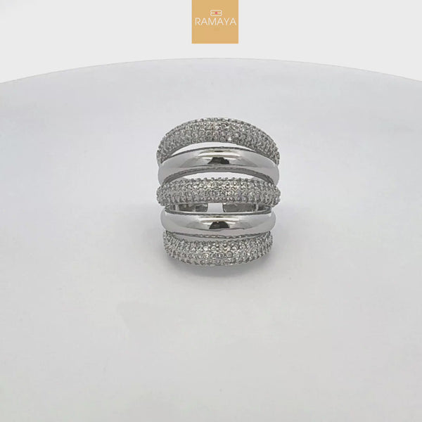 Elegant Silver Stacked Ring