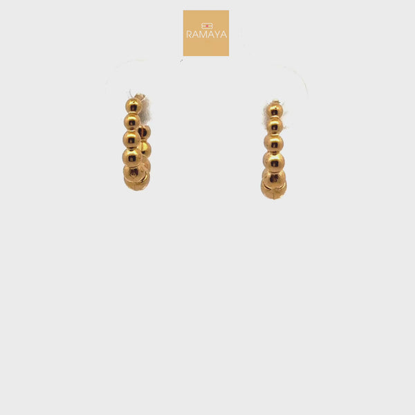 Elegant Gold Beaded Earrings