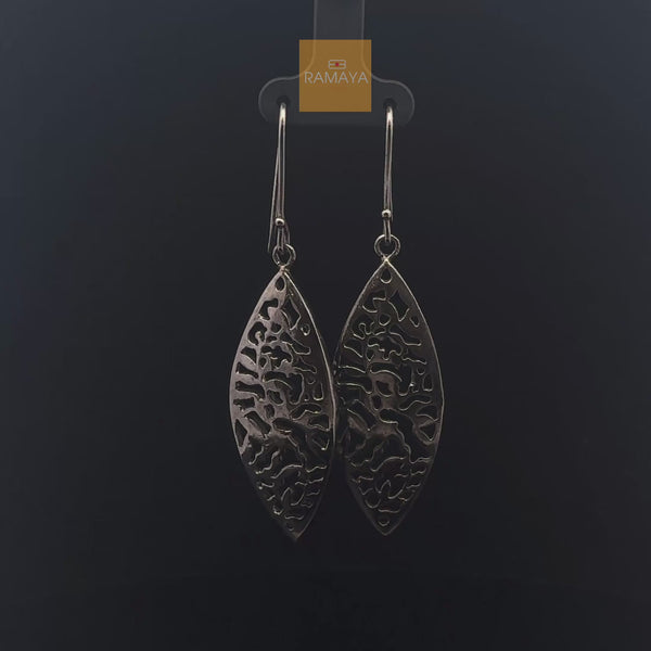 Elegant Silver Leaf Earrings