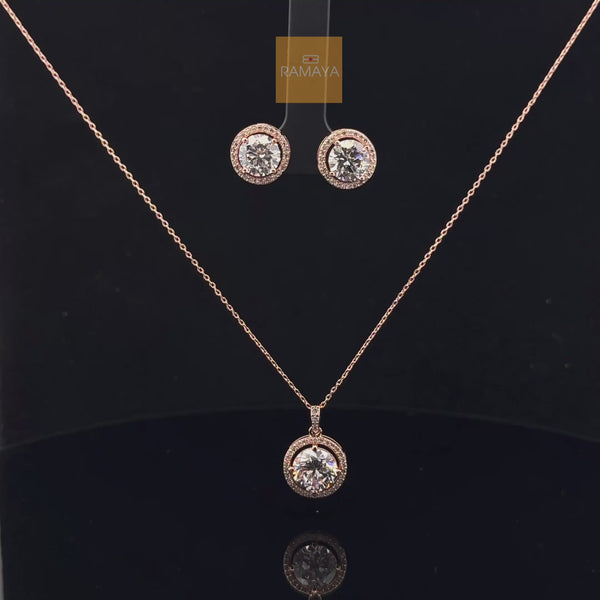 Elegant Rose Gold Jewelry Set